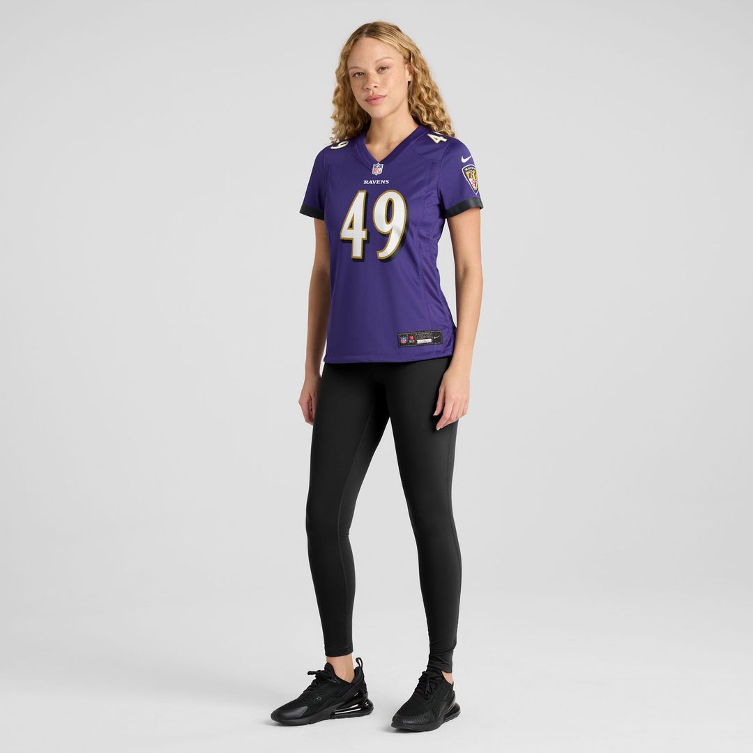 Jay Higgins IV Baltimore Ravens Women's Team Game Jersey - Purple