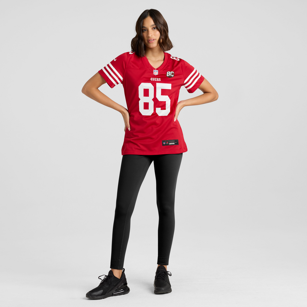 George Kittle San Francisco 49ers Women's 80th Anniversary Game Jersey - Scarlet