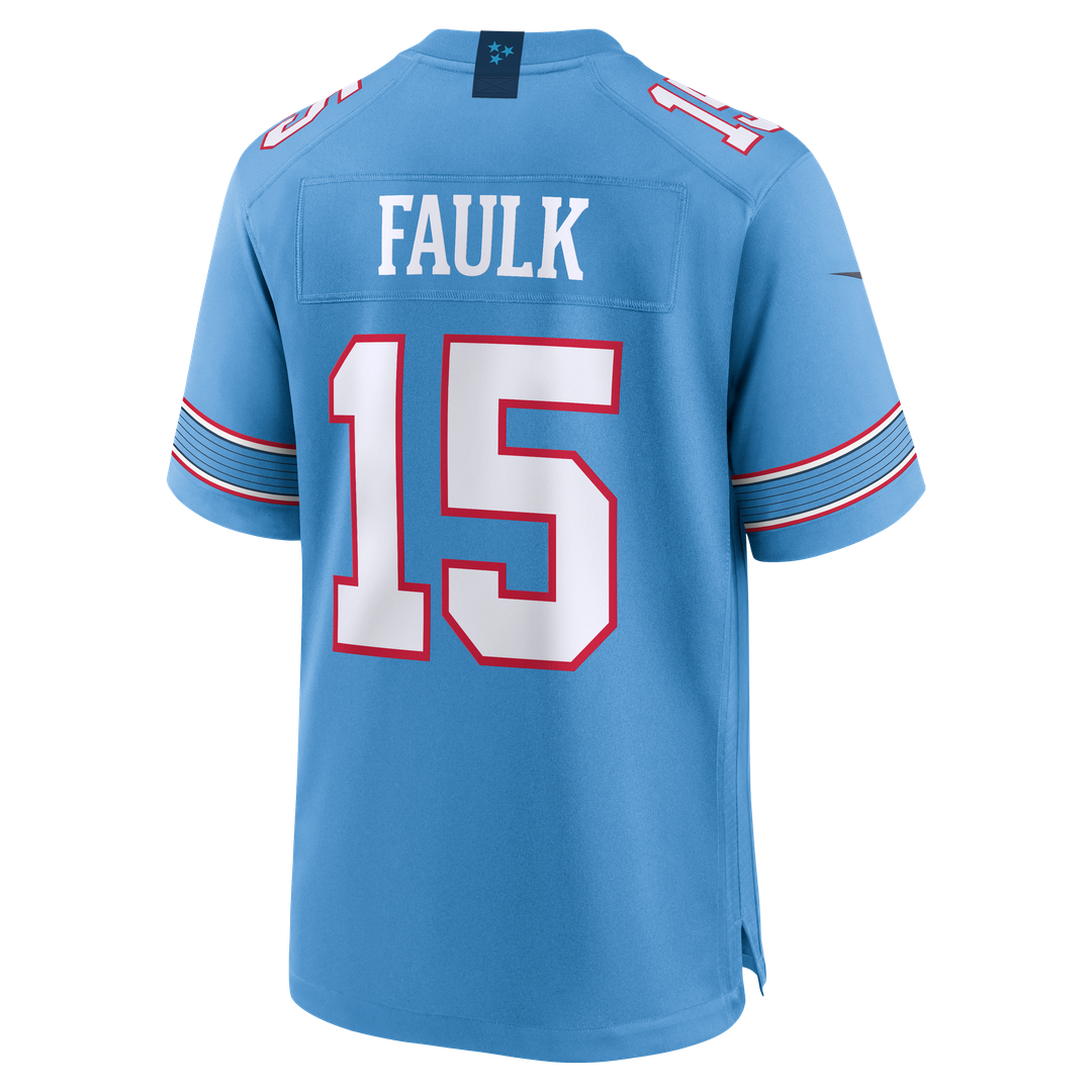 Keldric Faulk Tennessee Titans Team Game Jersey - Light Blue