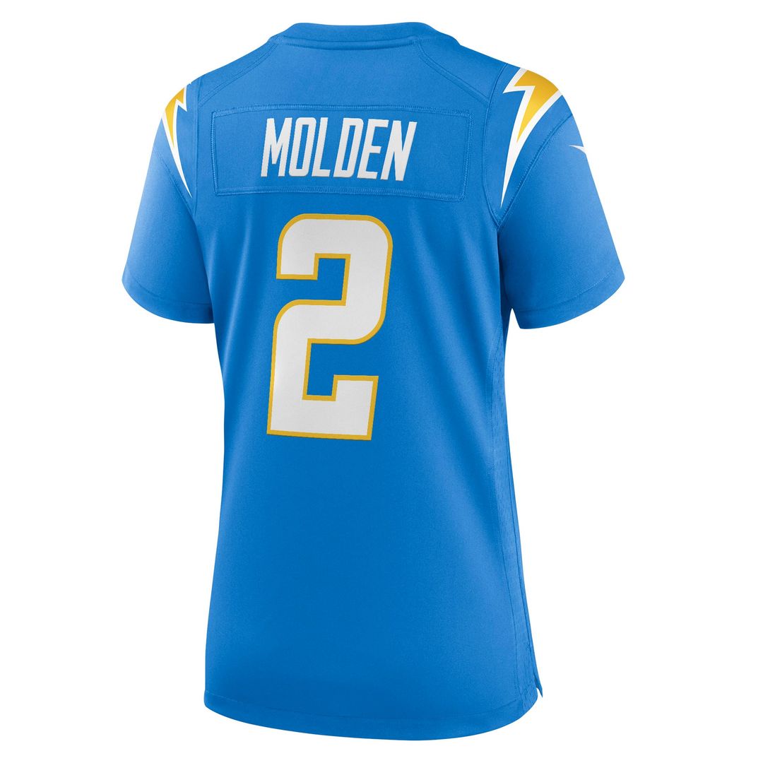 Elijah Molden Los Angeles Chargers Women's Team Game Jersey - Powder Blue