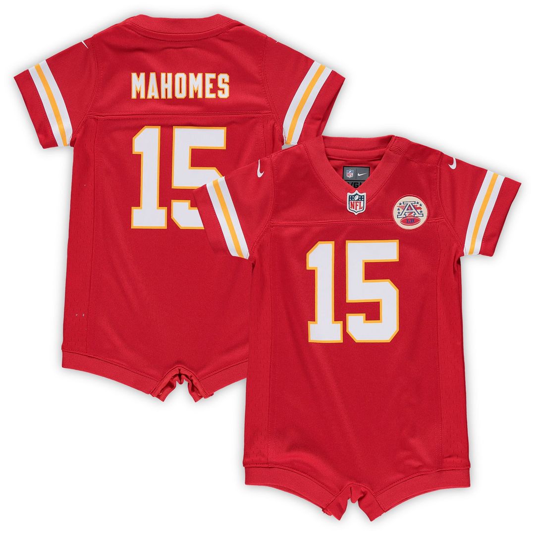 Patrick Mahomes Kansas City Chiefs Newborn Romper Game Jersey - Red