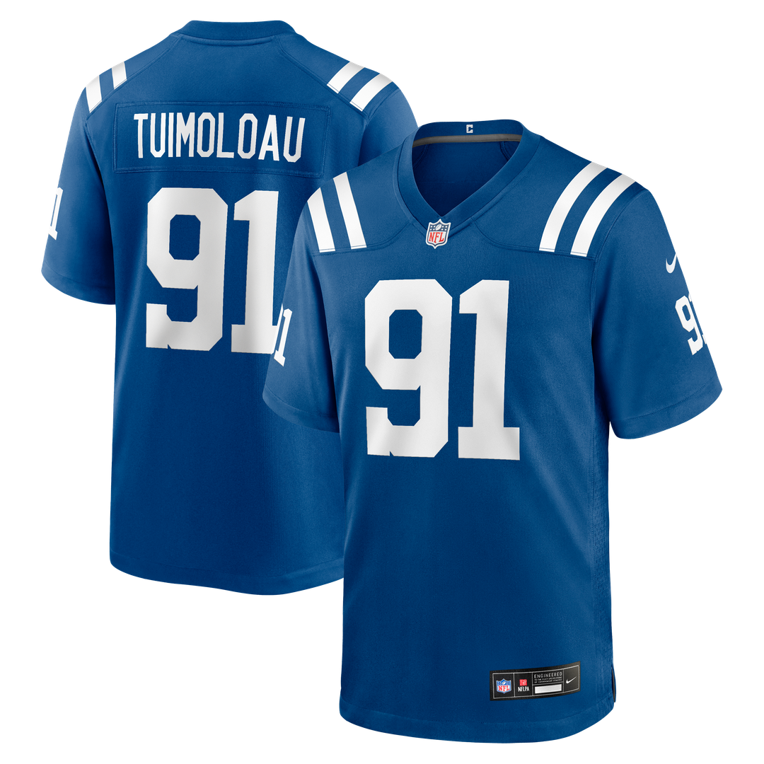 JT Tuimoloau Indianapolis Colts Team Game Jersey - Royal