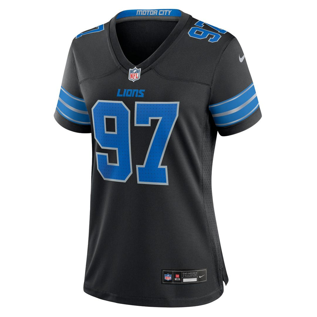 Aidan Hutchinson Detroit Lions Women's 2nd Alternate Game Jersey - Black