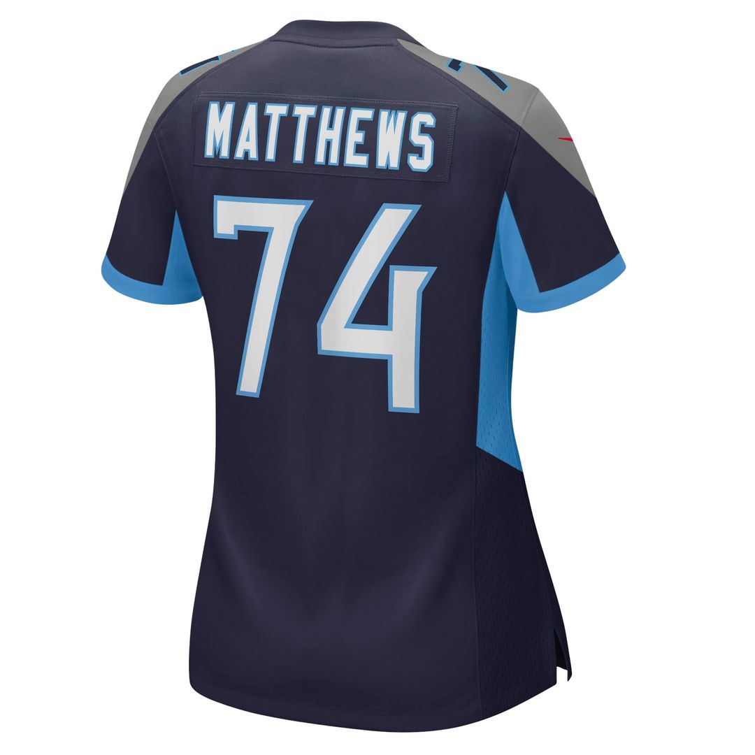 Bruce Matthews Tennessee Titans Women's Oilers Throwback Retired Player Game Jersey - Light Blue