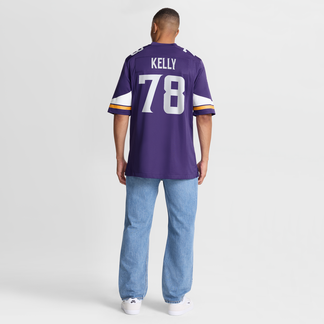 Ryan Kelly Minnesota Vikings Team Game Jersey - Purple