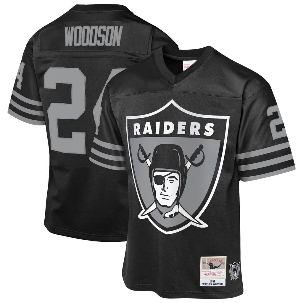 Charles Woodson Las Vegas Raiders Youth 1998 Throwback Fashion Jersey - Black