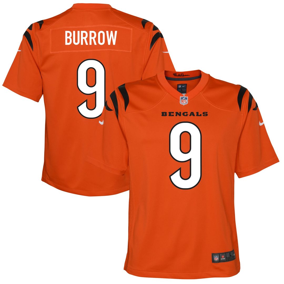 Joe Burrow Cincinnati Bengals Youth Game Jersey - Black