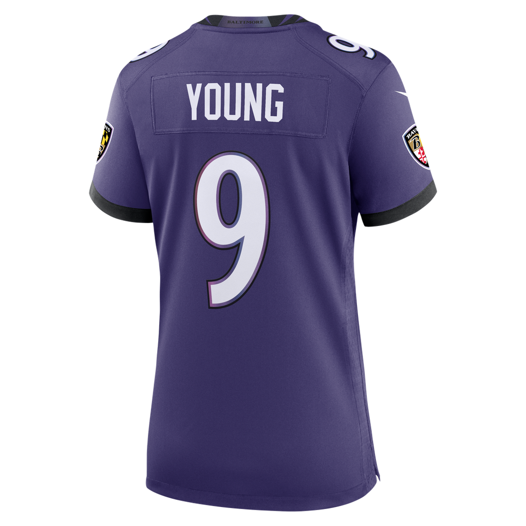 Zion Young Baltimore Ravens Women's Team Game Jersey - Purple