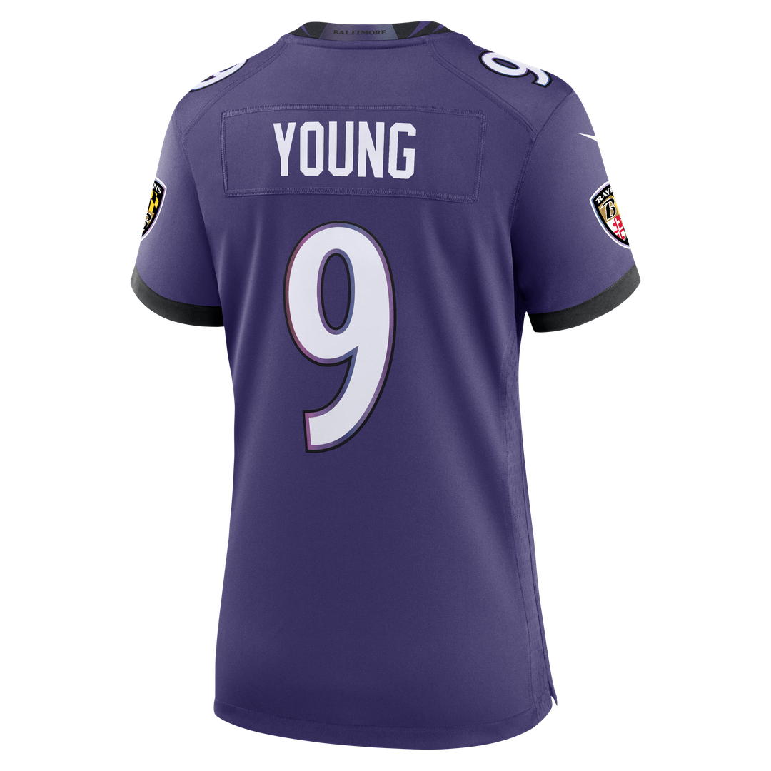 Zion Young Baltimore Ravens Women's Team Game Jersey - Purple