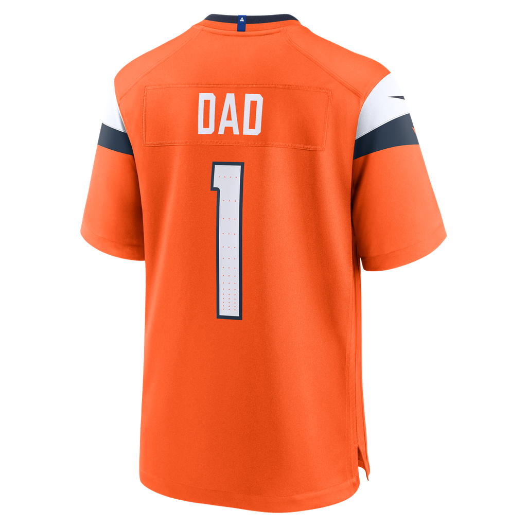Denver Broncos #1 Dad Game Jersey - Orange