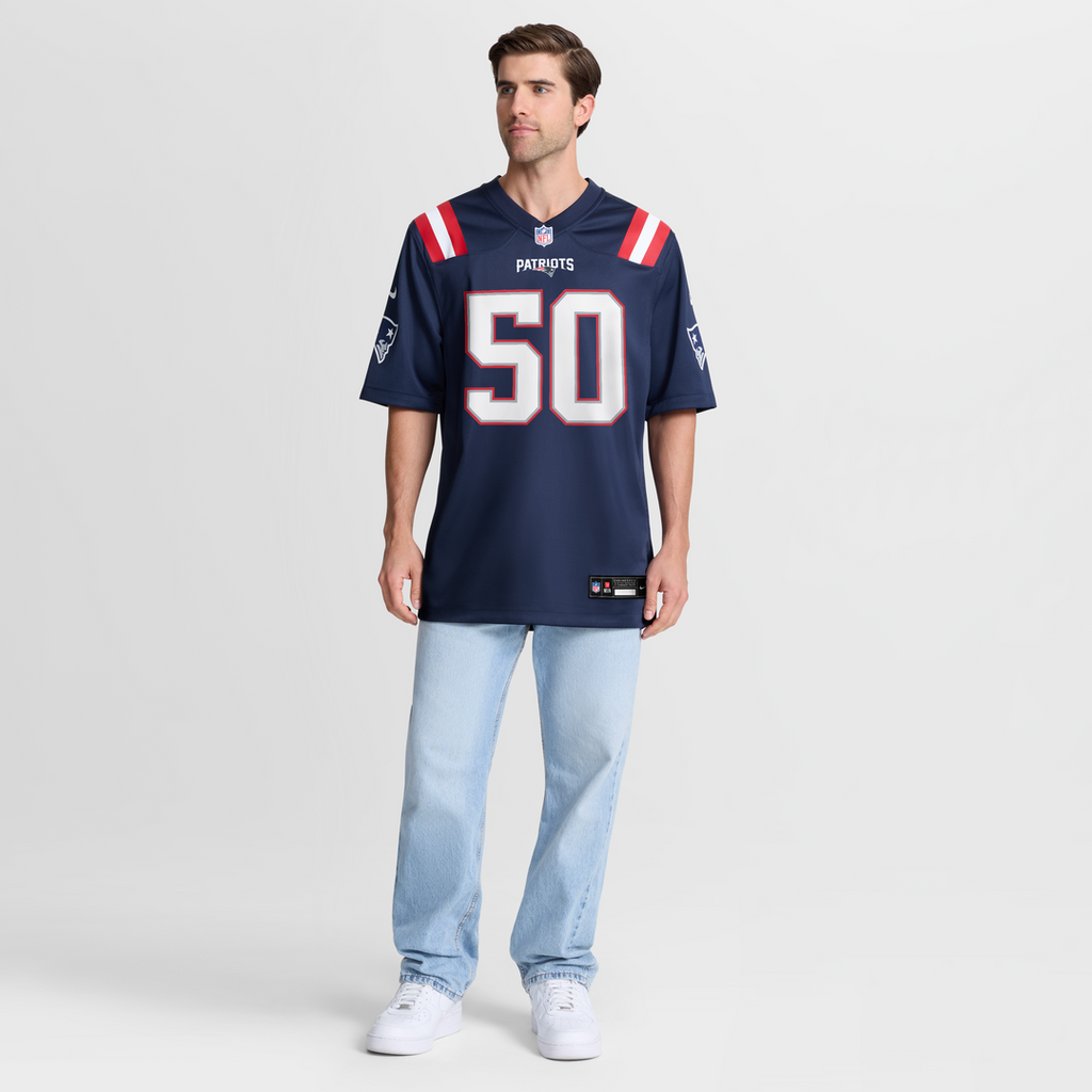 Mike Vrabel New England Patriots Game Retired Player Jersey - Navy