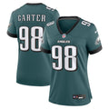 Jalen Carter Philadelphia Eagles Women's Team Game Jersey - Midnight Green