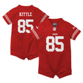 George Kittle San Francisco 49ers Newborn Romper Game Jersey - Scarlet