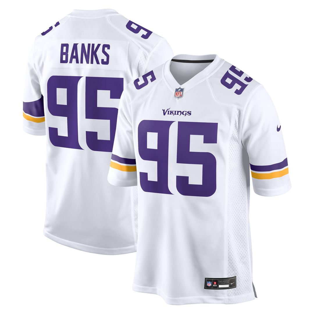 Caleb Banks Minnesota Vikings Game Jersey - White