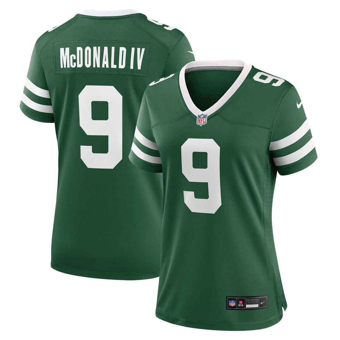 Will McDonald IV New York Jets Women's Team Game Jersey - Legacy Green
