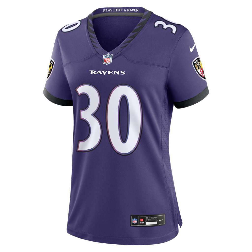 Ryan Eckley Baltimore Ravens Women's Team Game Jersey - Purple