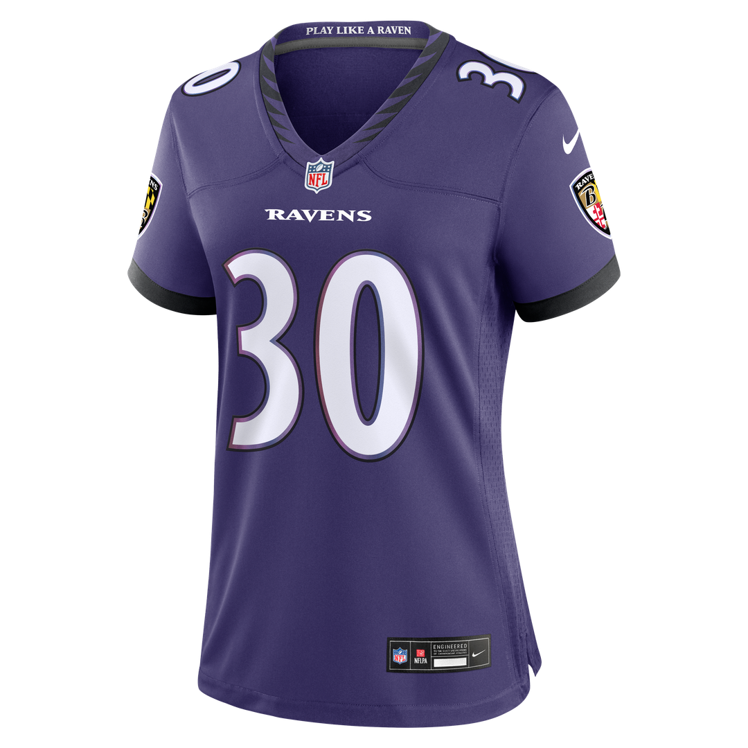 Ryan Eckley Baltimore Ravens Women's Team Game Jersey - Purple