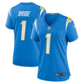 Number 1 Bride Los Angeles Chargers Women's Game Jersey - Powder Blue