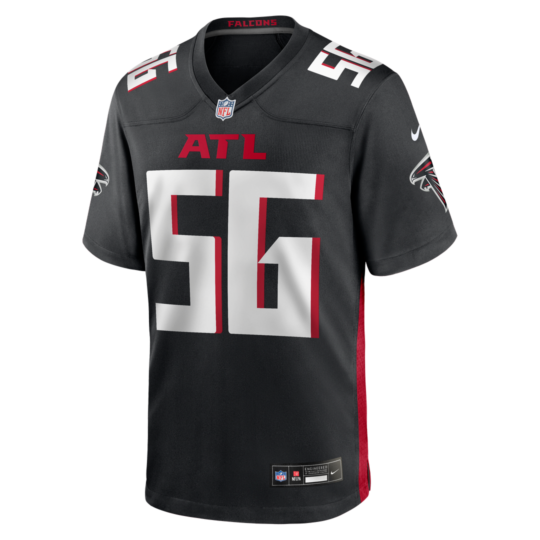 Keith Brooking Atlanta Falcons Game Retired Player Jersey - Black
