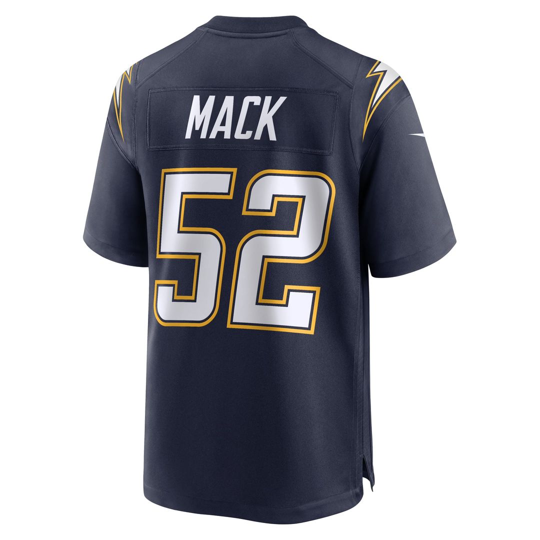Khalil Mack Los Angeles Chargers Alternate Charger Power Game Player Jersey - Gold