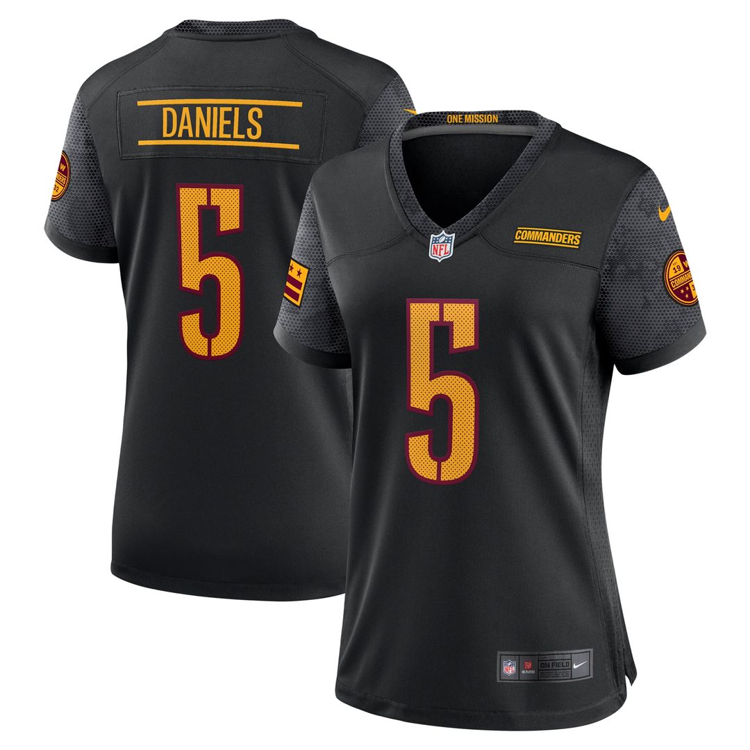 Jayden Daniels Washington Commanders Women's Alternate Game Player Jersey - Black