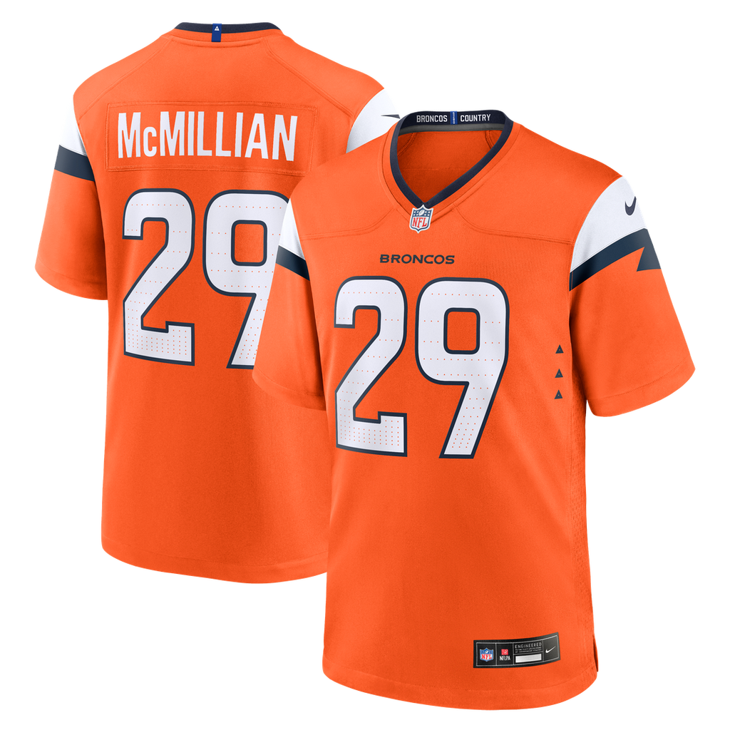 Ja'Quan McMillian Denver Broncos Team Game Jersey - Orange