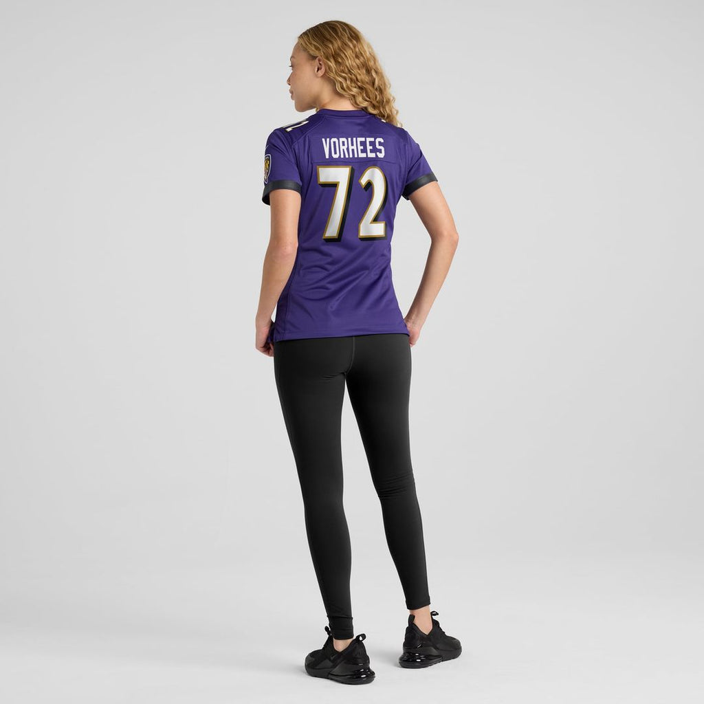 Andrew Vorhees Baltimore Ravens Women's Game Jersey - Purple