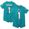 Tua Tagovailoa Miami Dolphins Newborn Romper Game Jersey - Aqua