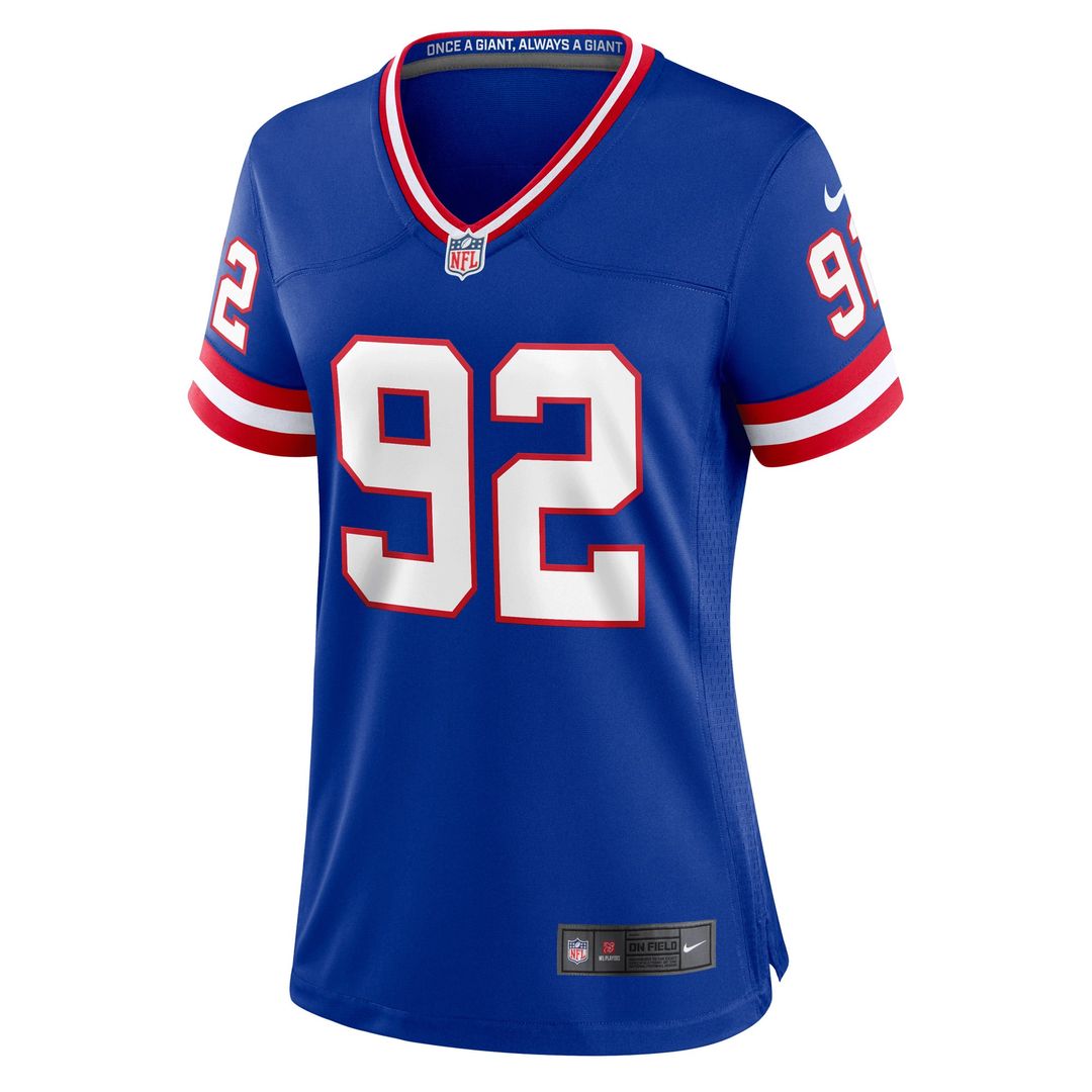 Michael Strahan New York Giants Women's Classic Retired Player Game Jersey - Royal
