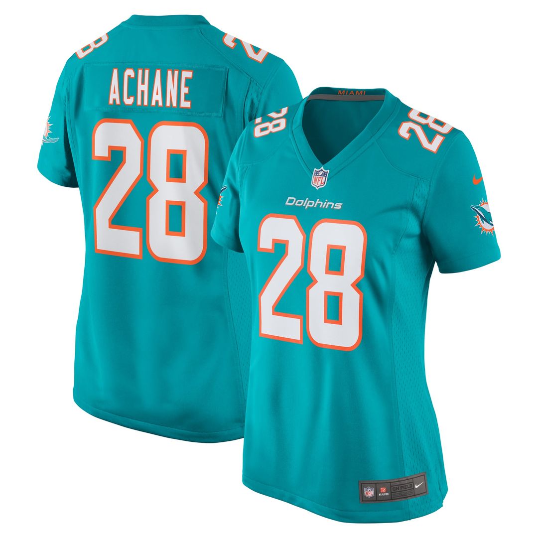 De’Von Achane Miami Dolphins Women's Player Game Jersey - Aqua