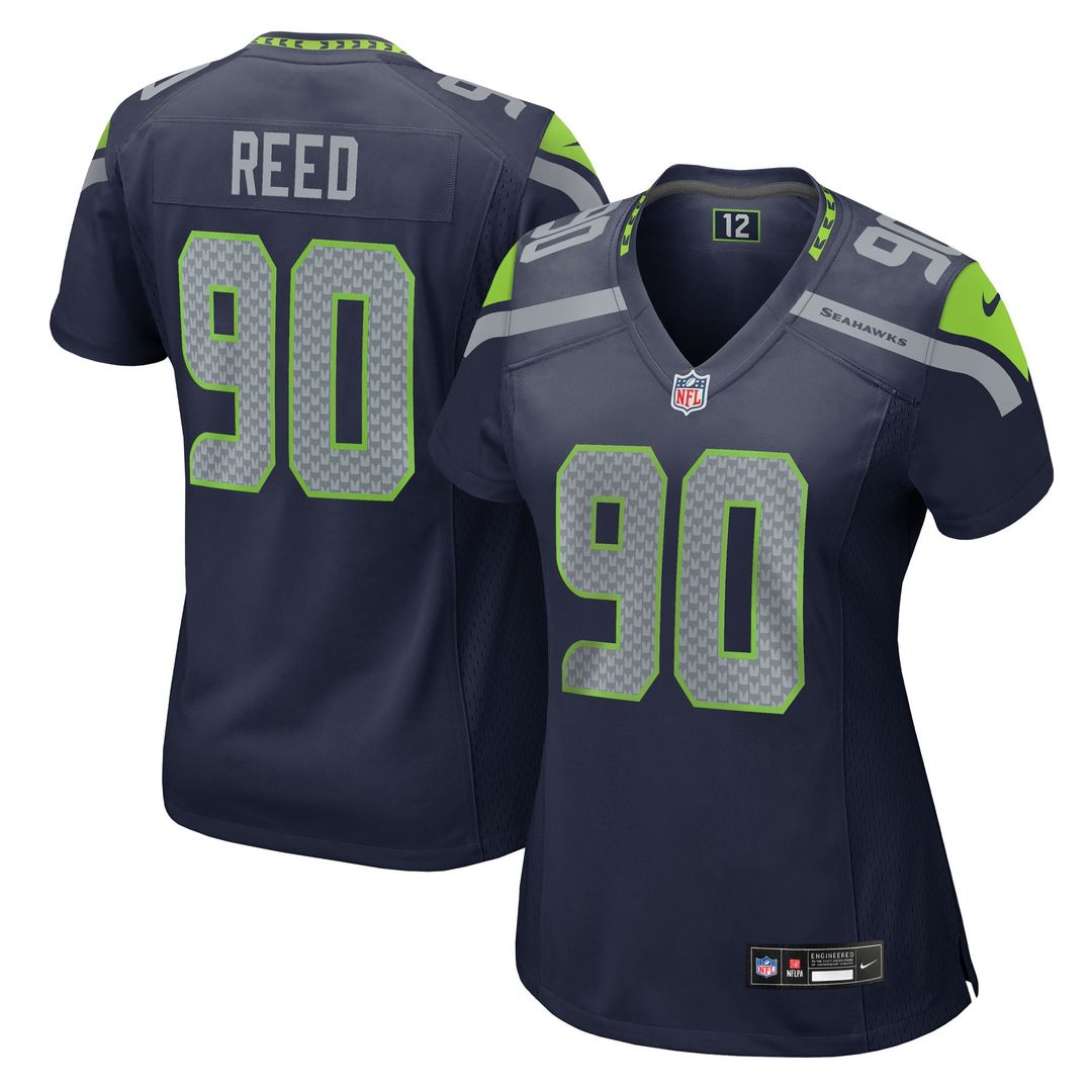 Jarran Reed Seattle Seahawks Women's Throwback Player Game Jersey - Royal