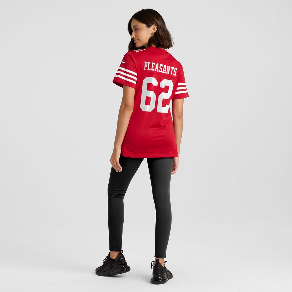 Austen Pleasants San Francisco 49ers Women's Team Game Jersey - Scarlet