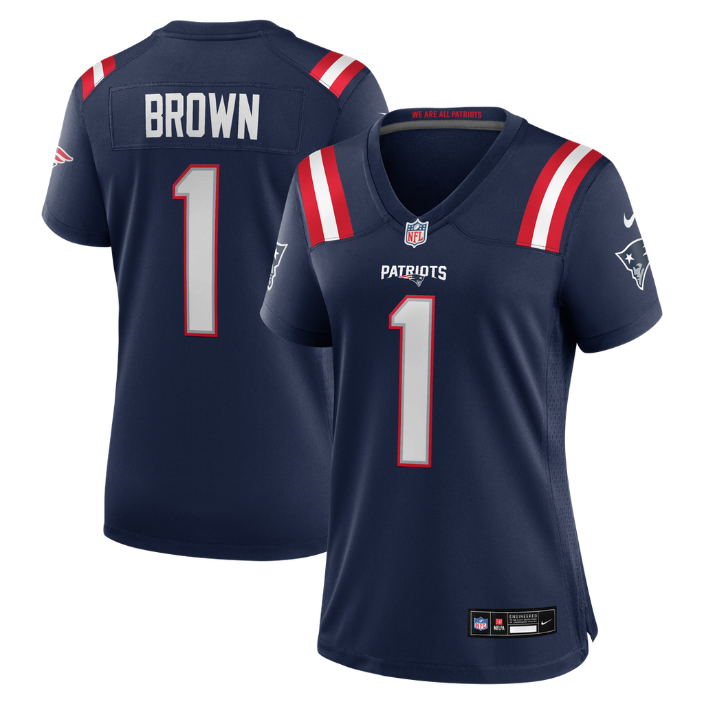A.J. Brown New England Patriots Women's Game Jersey - Navy