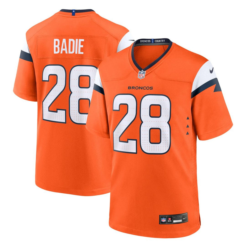 Tyler Badie Denver Broncos Team Game Jersey - Orange