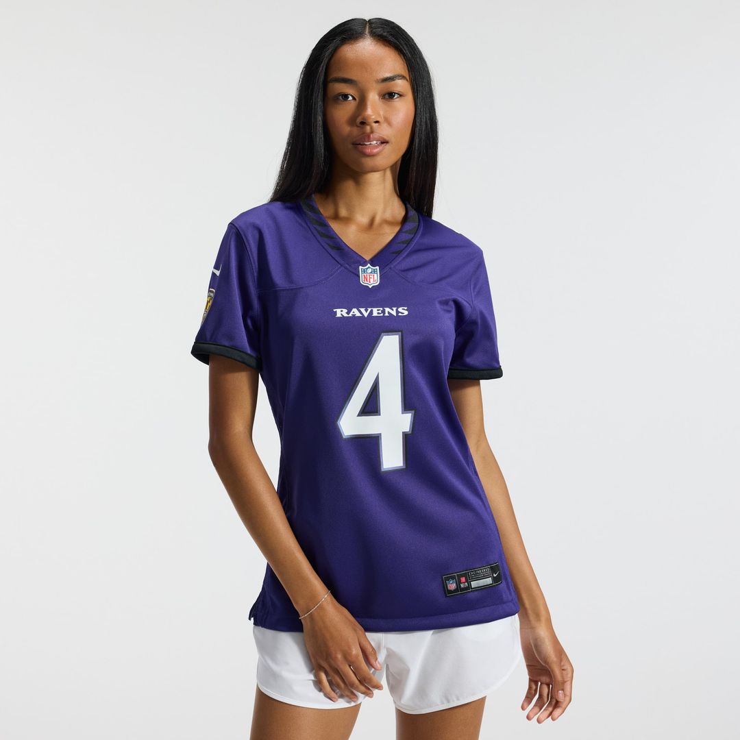 Zay Flowers Baltimore Ravens Women's Team Game Jersey - Purple