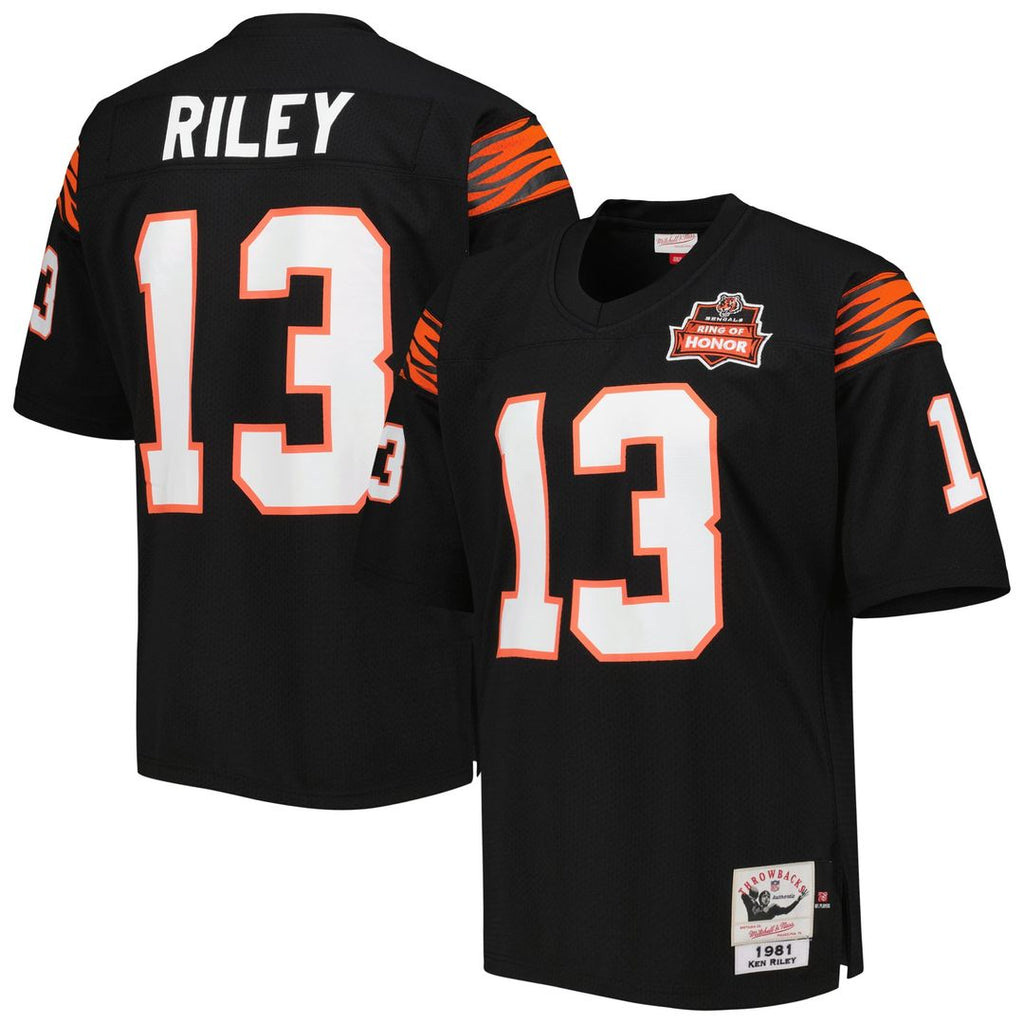 Ken Riley Cincinnati Bengals 1981 Authentic Throwback Retired Player Jersey - Black