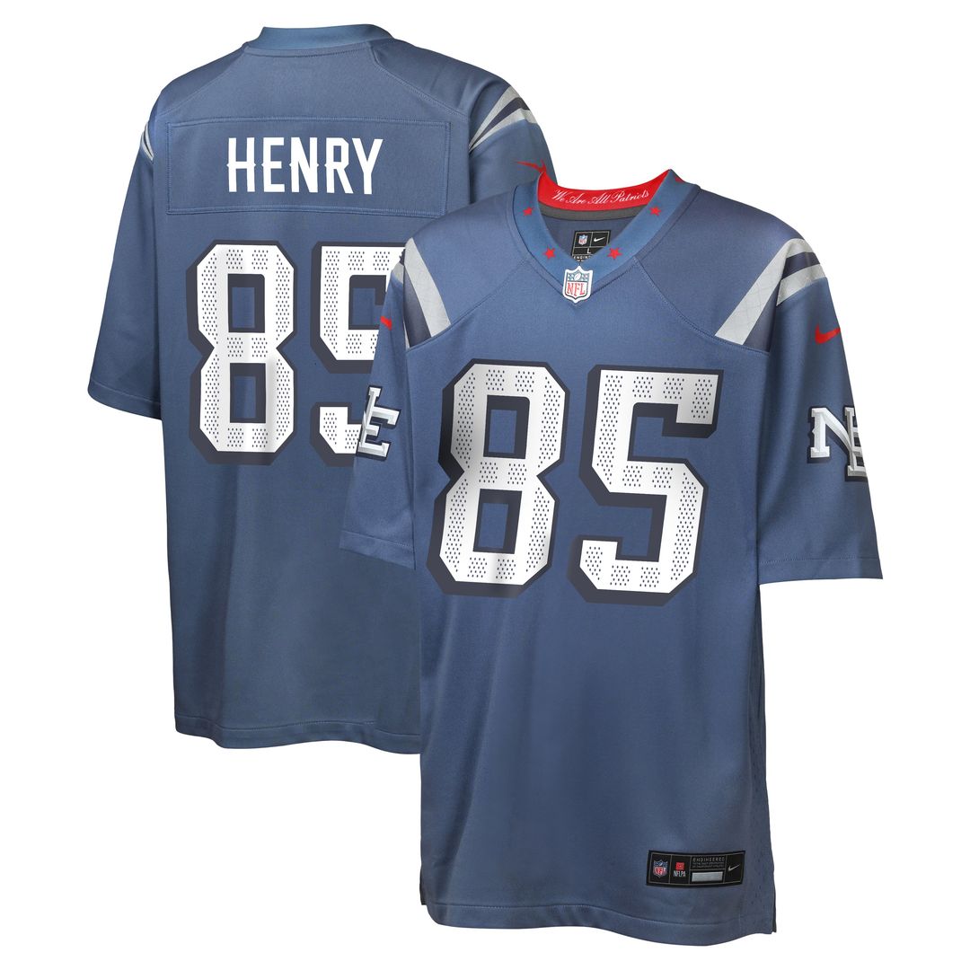 Hunter Henry New England Patriots Youth Rivalries Collection Game Jersey - Storm Blue