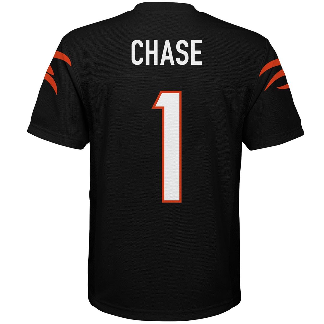 Ja'Marr Chase Cincinnati Bengals Youth Replica Jersey - Black