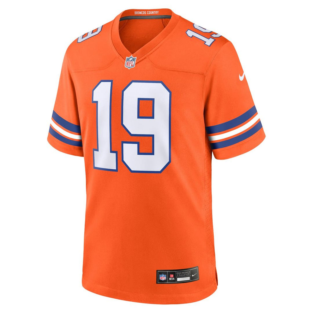 Marvin Mims Jr Denver Broncos Mile High Collection 1977 Throwback Player Game Jersey - Orange