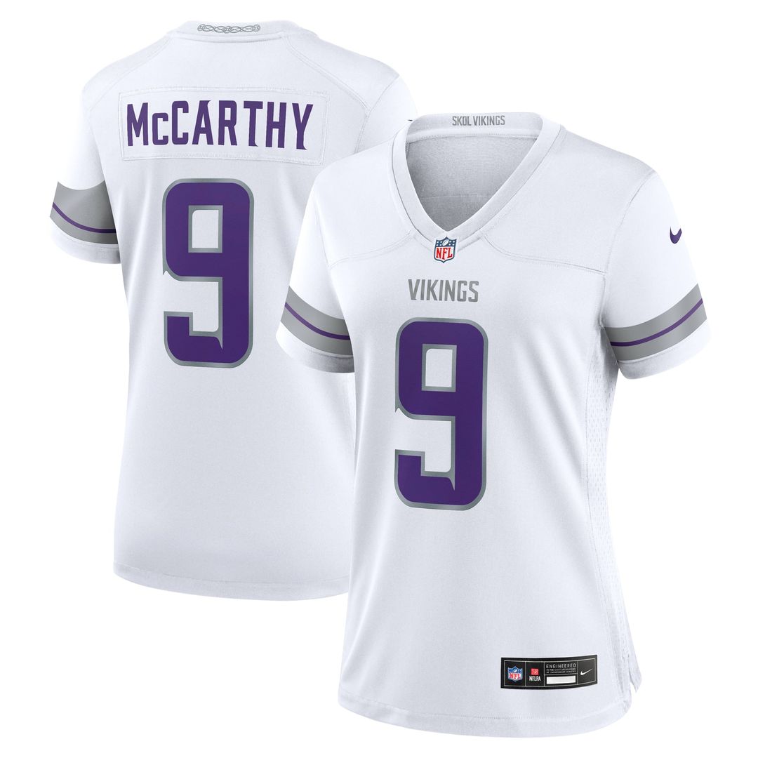 J.J. McCarthy Minnesota Vikings Women's Player Game Jersey - Purple