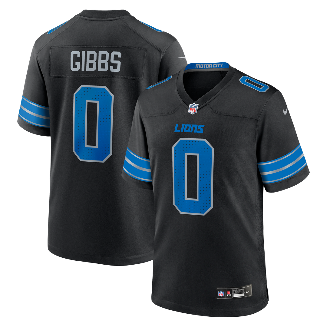 Jahmyr Gibbs Detroit Lions 2nd Alternate Game Player Jersey - Black