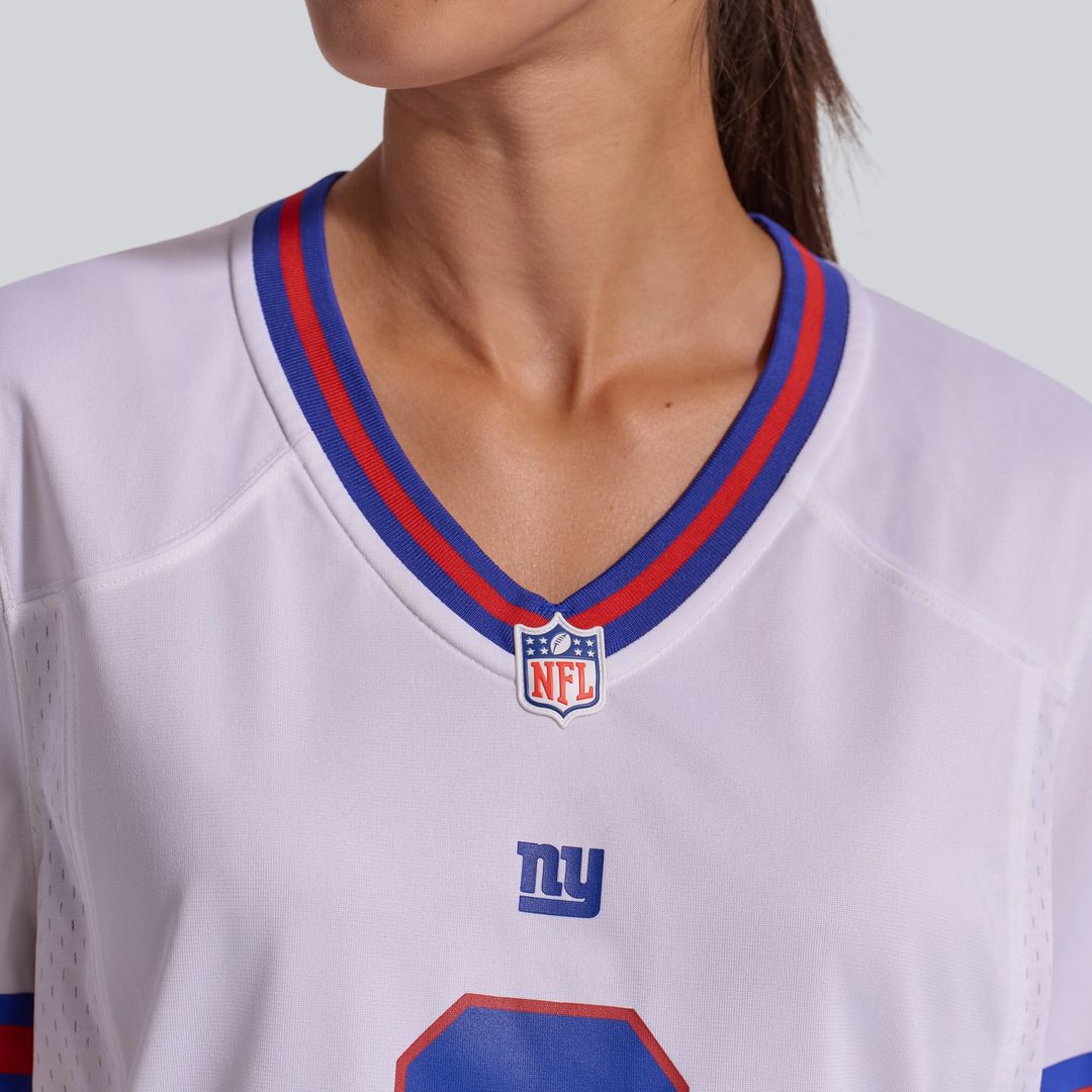 Jaxson Dart New York Giants Women's Alternate Vintage White Game Jersey - White