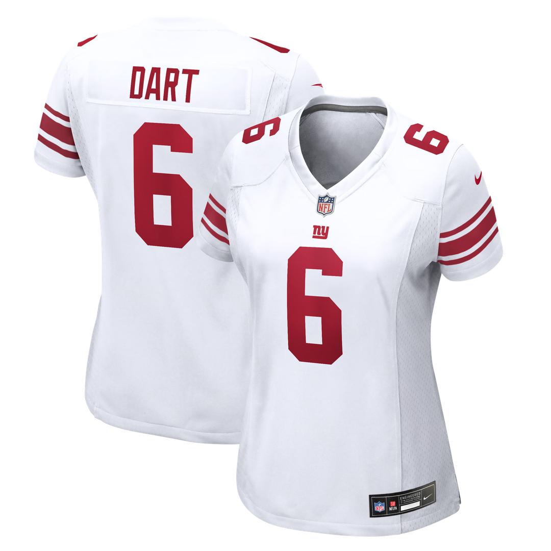 Jaxson Dart New York Giants Women's Game Jersey - White