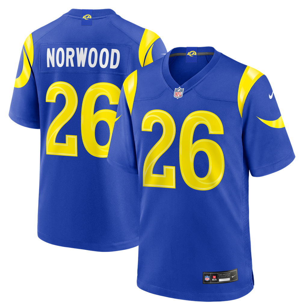 Drey Norwood Los Angeles Rams Game Jersey - Royal