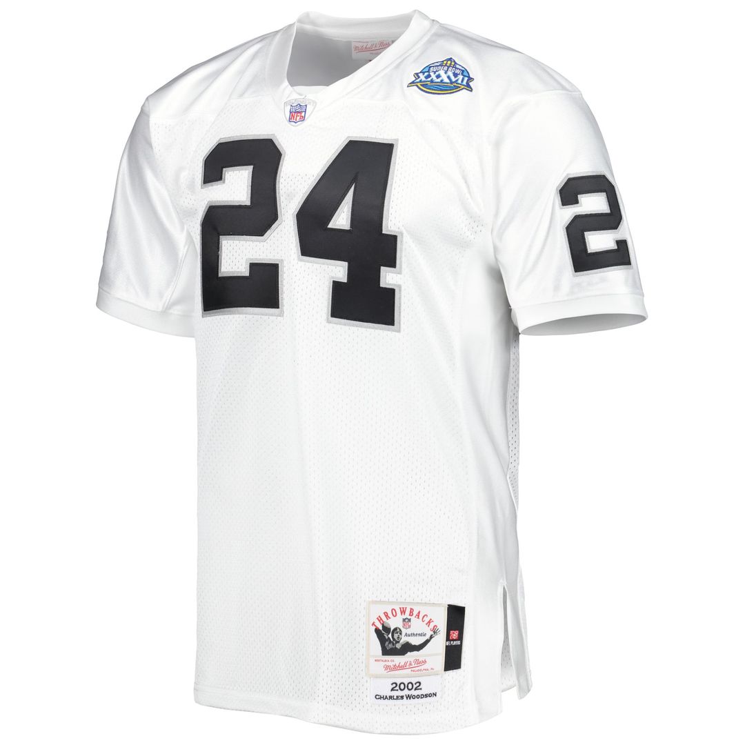 Charles Woodson Las Vegas Raiders 2002 Authentic Throwback Retired Player Jersey - White