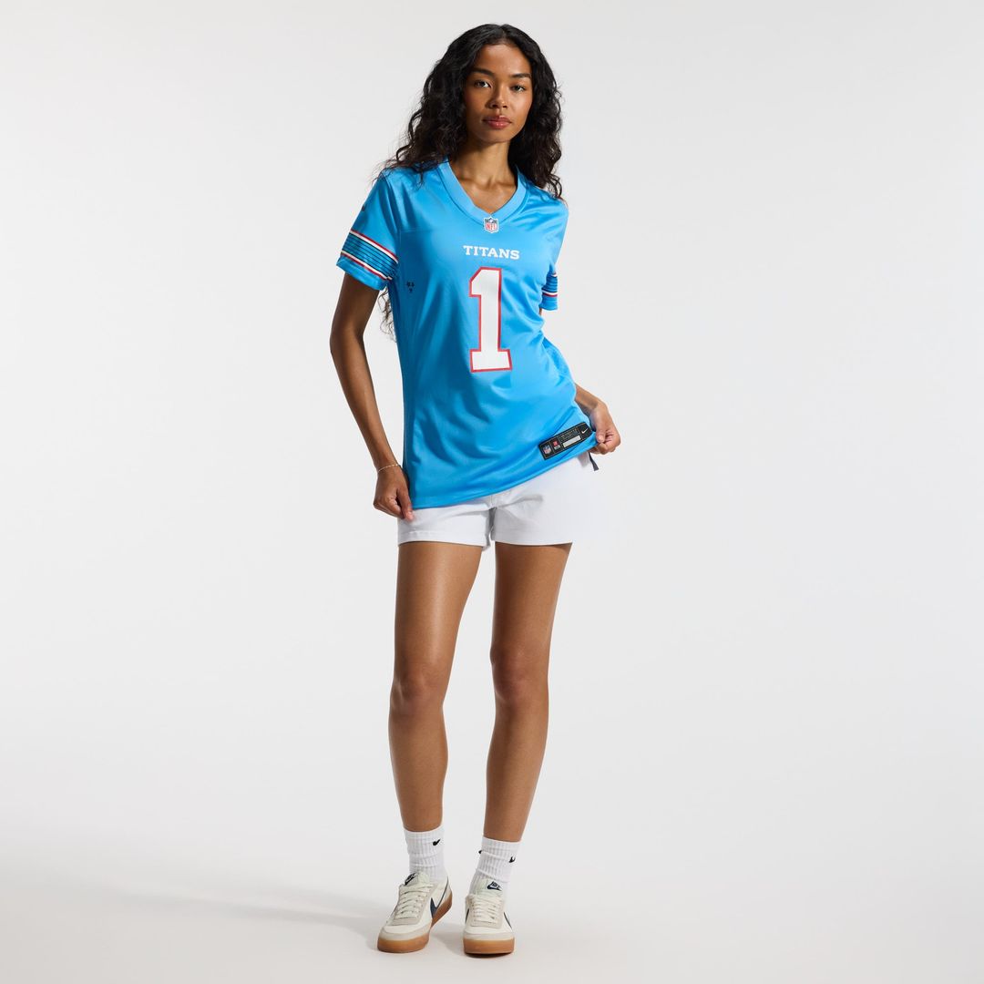 Cameron Ward Tennessee Titans Women's Game Jersey - Light Blue
