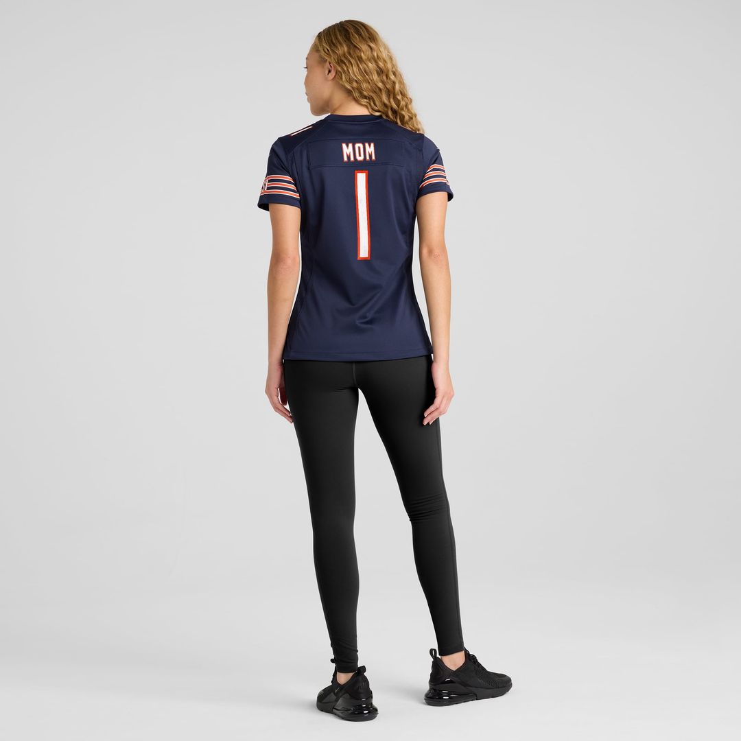 Number 1 Mom Chicago Bears Women's Game Jersey - Navy