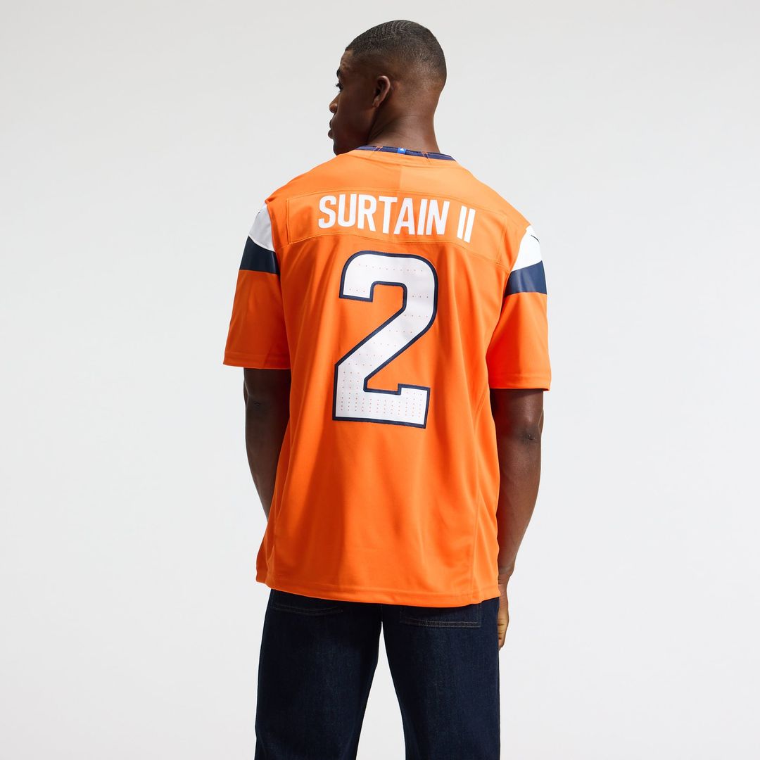 Patrick Surtain II Denver Broncos Team Vapor F.U.S.E. Stitched Limited Jersey - Orange