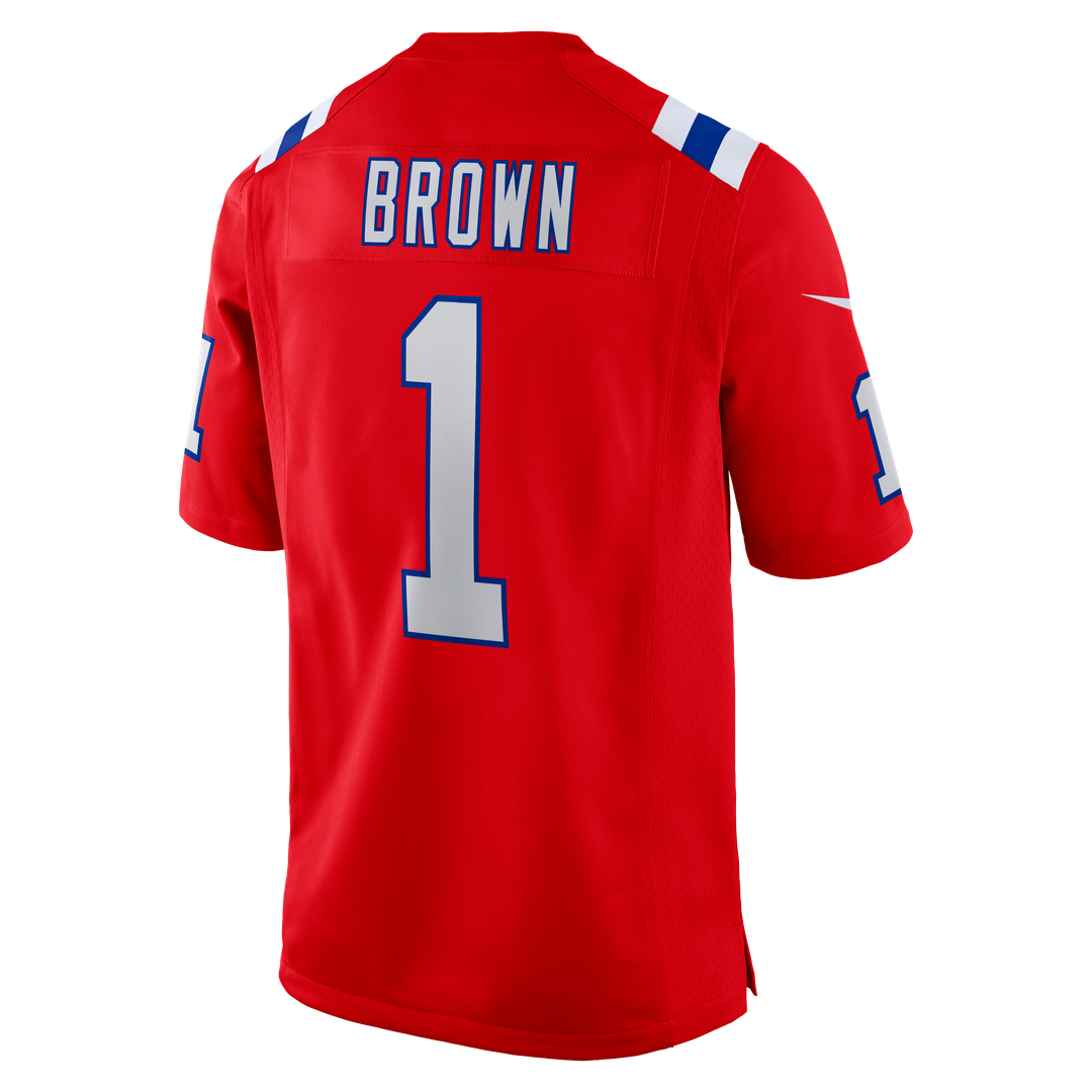 A.J. Brown New England Patriots Team Game Jersey - Navy