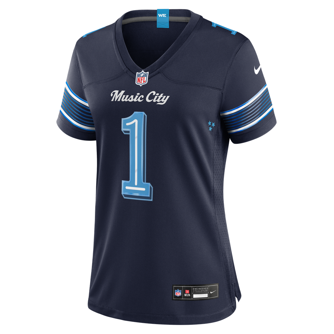 Cameron Ward Tennessee Titans Women's 2026 Rivalries Collection Game Jersey - Navy